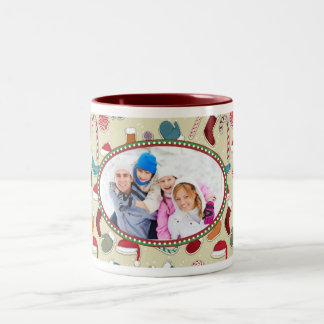 2 Couleurs Tasse personnalisée de Noël avec la photo