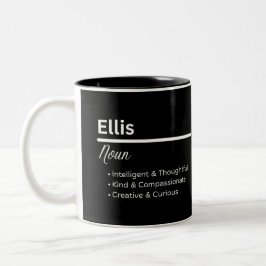 2 Couleurs Tasse personnalisée Définition du prénom Ellis pou