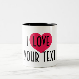 2 Couleurs Tasse personnalisée en céramique avec texte person