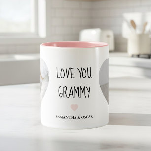 2 Couleurs Tasse Personnalisée Love You Grammy   Cadeau Perso