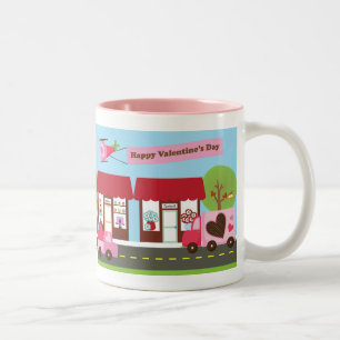 2 Couleurs Tasse personnalisée par rue de Valentine