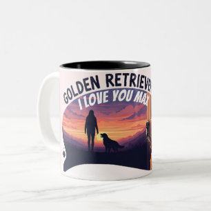2 Couleurs Tasse personnalisée pour maman de Golden Retriever