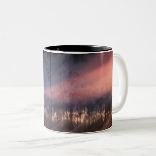 2 Couleurs tasse photo abstraite (Devant droit)