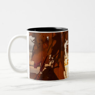 2 Couleurs tasse photo feuilles d'érable