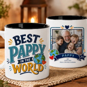 2 Couleurs Tasse Photo Meilleur Papi du Monde