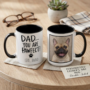 2 Couleurs Tasse photo personnalisée pour papa de chien   Cad