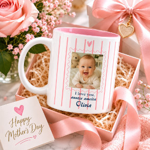 2 Couleurs Tasse Photo Tante Personnalisée avec Photo de Bébé