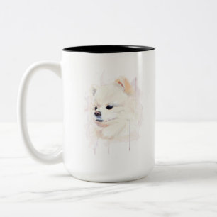 2 Couleurs Tasse Pomeranian – Tasse à café Chien Pom, Aquarel