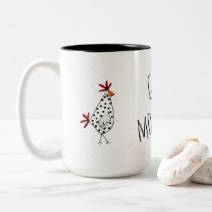 2 Couleurs Tasse poules good morning