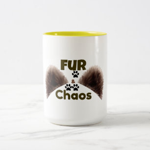 2 Couleurs Tasse pour amateur d'animaux Fur & Chaos Drôle