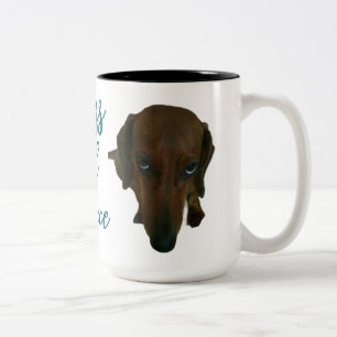2 Couleurs Tasse pour dachshund Don’t Mess With My Peace™ •