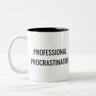 2 Couleurs Tasse Procrastinateur Professionnel – Cadeau d'hum