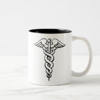 Tasse professionnelle symbole caducée médical