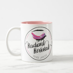 2 Couleurs Tasse rayonnante de logo de renaissance