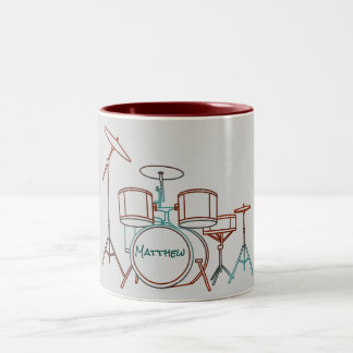 2 Couleurs Tasse réglée personnalisée de tambour