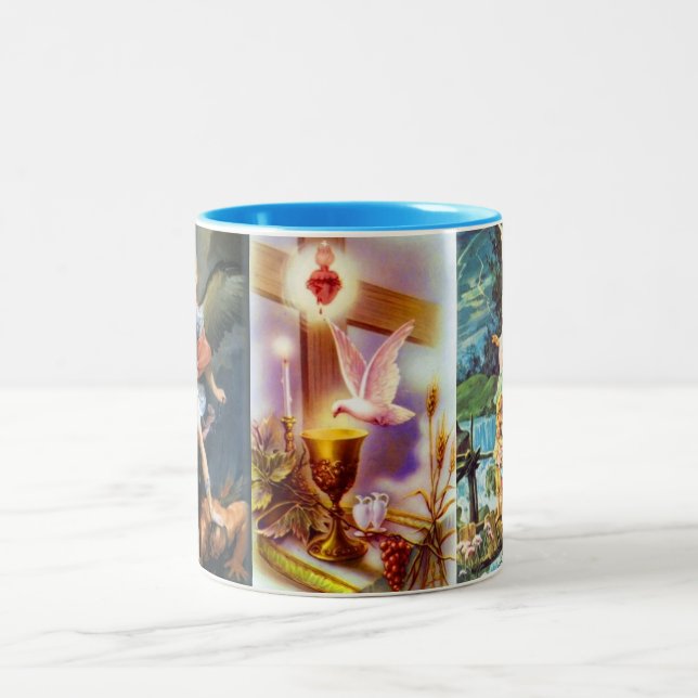 2 COULEURS TASSE RELIGIEUSE D'ILLUSTRATION (Centre)