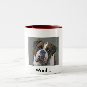 2 Couleurs Tasse renversante de chien de boxeur