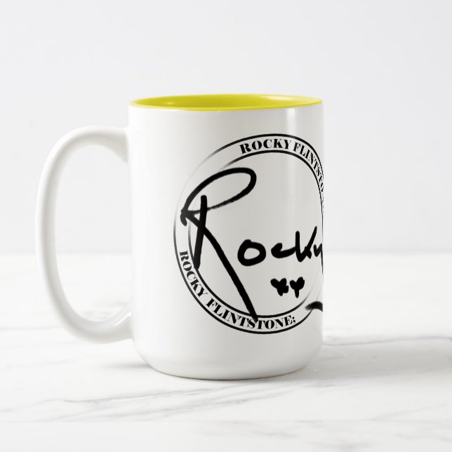 2 Couleurs Tasse rocheuse de Flintstone de deux tons (Gauche)