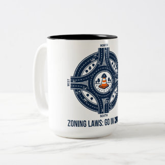 2 Couleurs Tasse Ronde Drôle pour Urbaniste