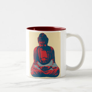 2 Couleurs Tasse rouge de Bouddha