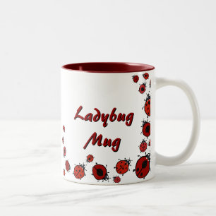 2 Couleurs Tasse rouge de coccinelle