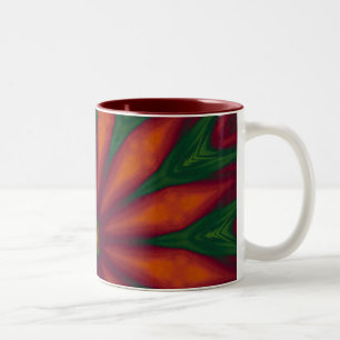 2 Couleurs Tasse rouge de fleur