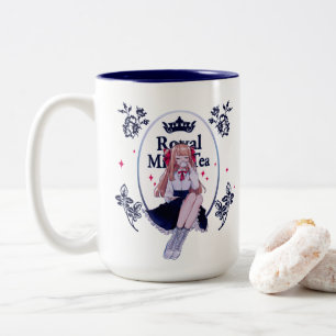 2 Couleurs Tasse royale de thé de lait