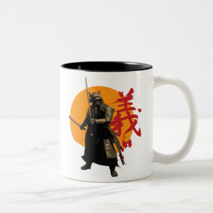 2 Couleurs Tasse samouraï de guerrier