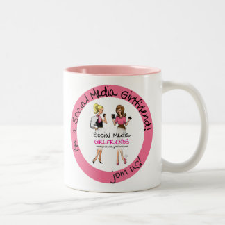2 Couleurs Tasse sociale de Latte d'amies de médias