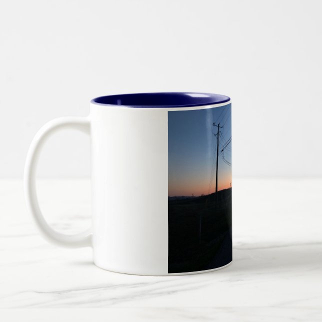 2 Couleurs tasse sur coucher de solel (Gauche)