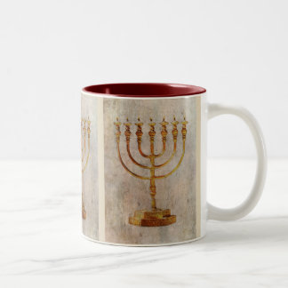 2 Couleurs Tasse Tasse Tazza de Menorah Israël