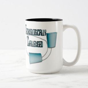 2 Couleurs Tasse technologiquement contestée d'humour