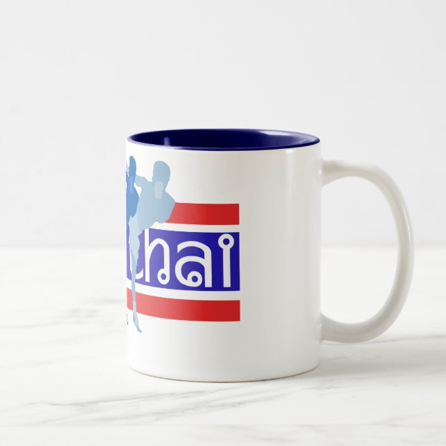 2 Couleurs Tasse thaïlandaise de Muay (Droit)