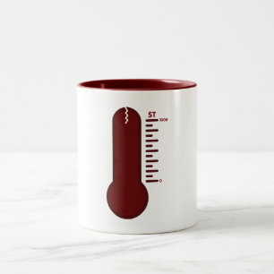 2 Couleurs Tasse Thermomètre de Stress