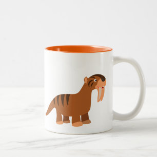 2 Couleurs Tasse Thylacosmilus de Dessin Animé Sourire Mignon