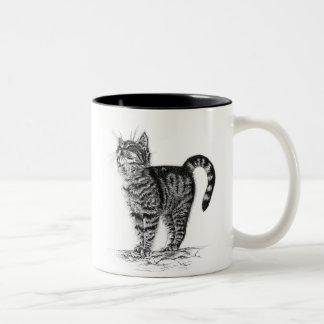 2 Couleurs Tasse tigrée de chaton