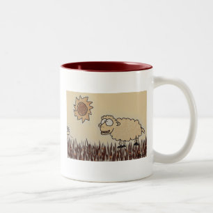 2 Couleurs Tasse timide de grimace