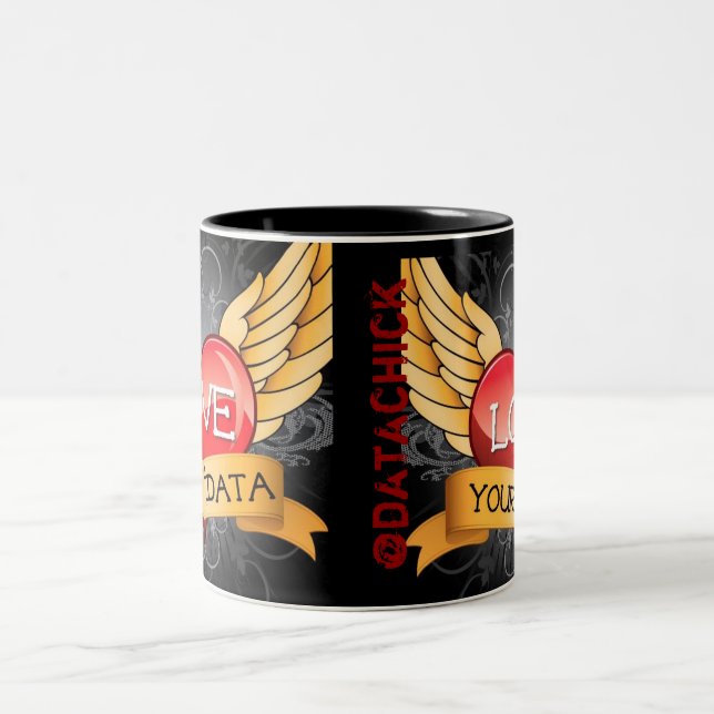 2 Couleurs Tasse une de LoveYourData (Centre)