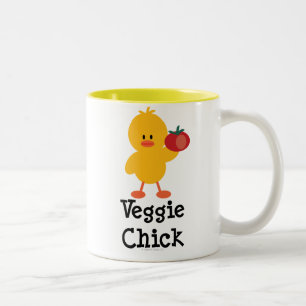 2 Couleurs Tasse végétarienne de poussin