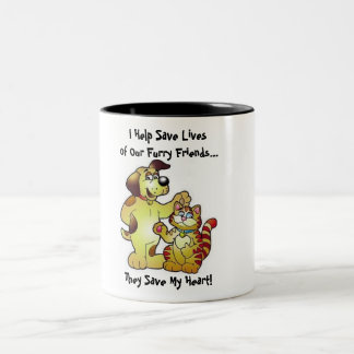 2 Couleurs Tasse velue d'amis