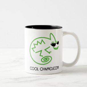 2 Couleurs Tasse verte de caméléon