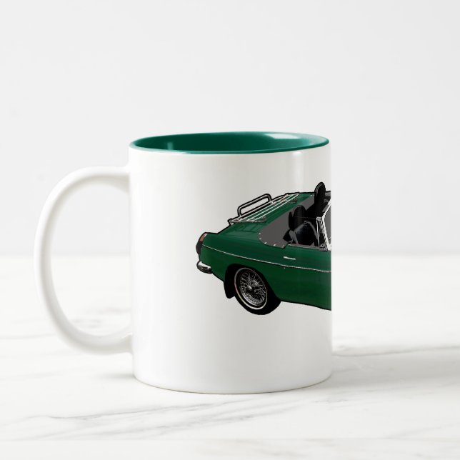 2 Couleurs Tasse verte de roadster (Gauche)