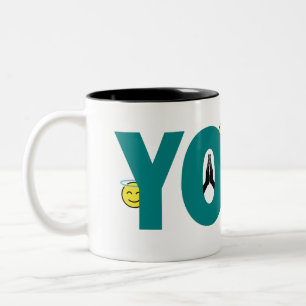 2 Couleurs Tasse Yoga Emoji