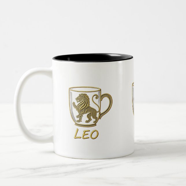 2 Couleurs Tasse Zodiaque Lion Gras (Gauche)