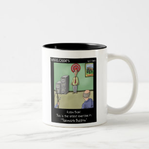 2 Couleurs Travail d'équipe drôle de tasse d'humour de