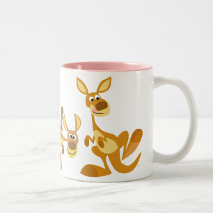 2 Couleurs Trio mignon de tasse de kangourous de bande