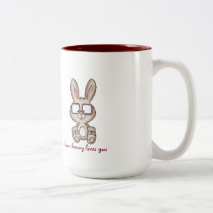 2 Couleurs Un certain lapin vous aime la tasse - conception