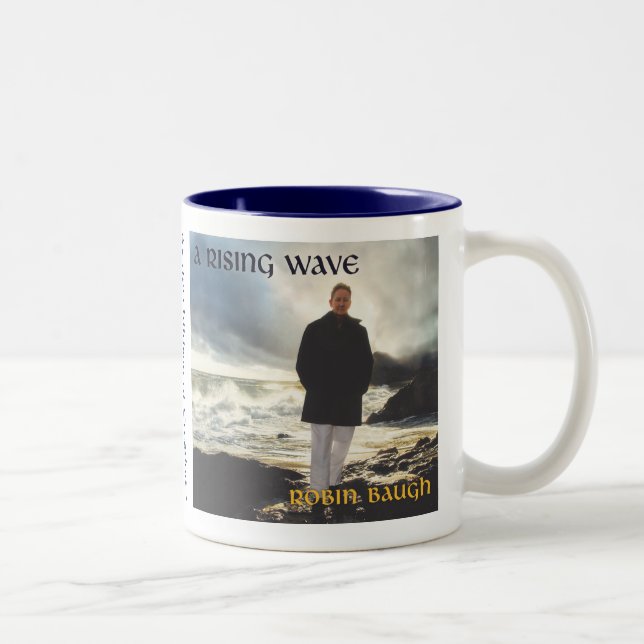 2 Couleurs "Une vague en hausse" 11 onces. tasse (Droit)