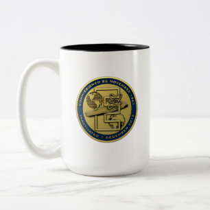 2 COULEURS USS ENTERPRISE DE LA TASSE CVN-65 COMMÉMORATIVE