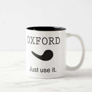 2 Couleurs Virgule d'Oxford. Employez-juste la. Tasse